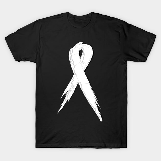 White Ribbon T-Shirt by EkariBlu